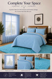 Reversible Comforter, Lace Curtain & Fluffy Rug Combo