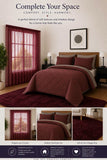 Reversible Comforter, Lace Curtain & Fluffy Rug Combo