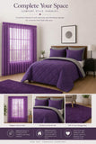 Reversible Comforter, Lace Curtain & Fluffy Rug Combo