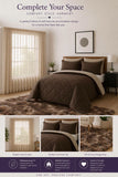 Reversible Comforter, Lace Curtain & Fluffy Rug Combo