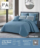 Six Piece Rara Super King Quilt Set