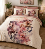 Pink Horse Bedding Set