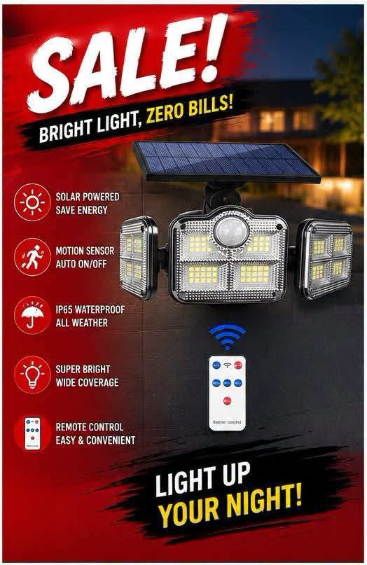 Solar 3-Way Security Light