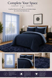 Reversible Comforter, Lace Curtain & Fluffy Rug Combo