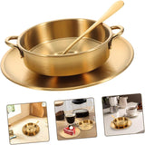 Gold Stainless-Steel Soup Bowl Set