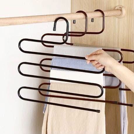 Space-Saving 5-Layer Pants Hanger