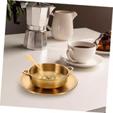 Gold Stainless-Steel Soup Bowl Set