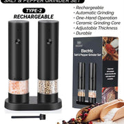 Electric Salt & Pepper Grinder Set
