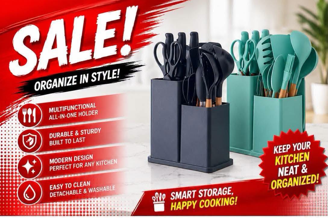 19-Piece Utensil Holder Set