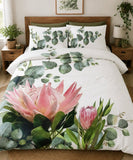 White Protea Bedding Set