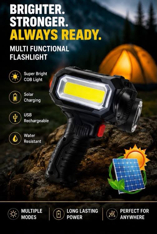 Solar Rechargeable Flashlight
