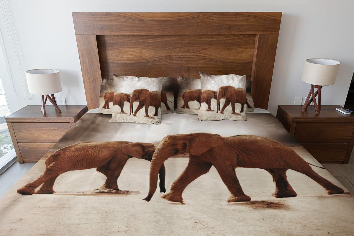 Elephants Wildlife Bedding Set