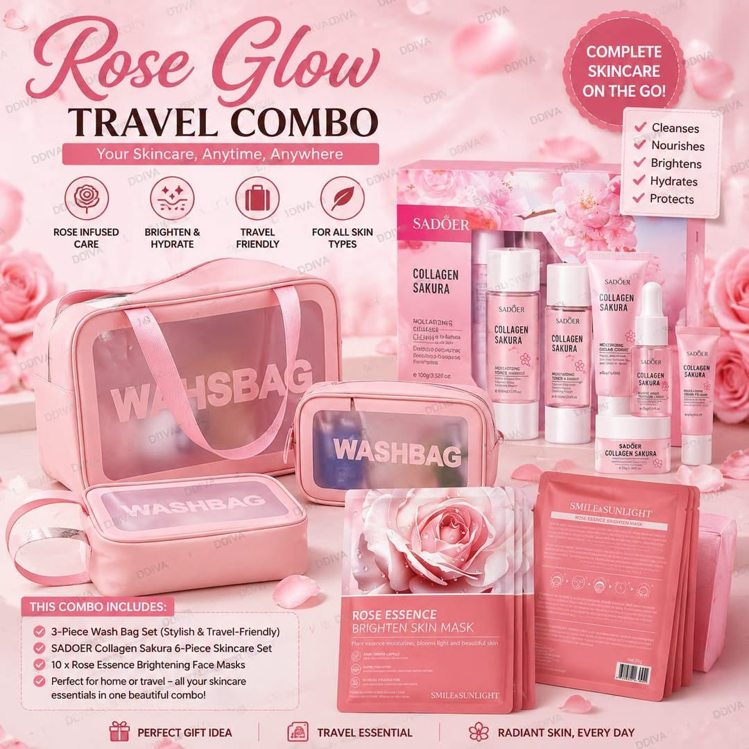 Rose Glow Travel Skincare Combo
