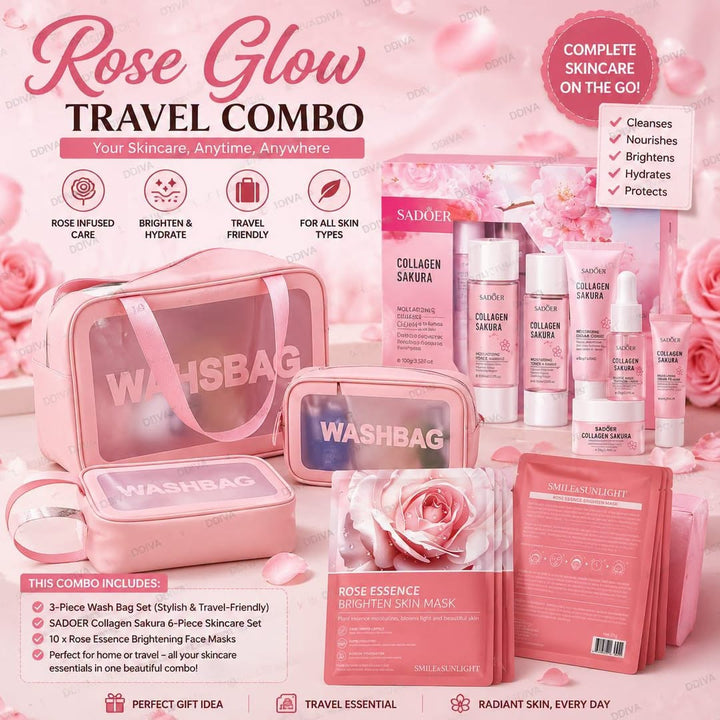 Rose Glow Travel Skincare Combo