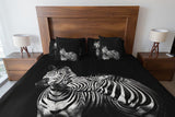 Black Zebra Wildlife Bedding Set