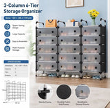 Large 3-Column 6-Tier Shoe Rack