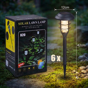 Solar Garden Lights - 6 Piece Set