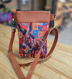 Fabric & Leather Cellphone Bag