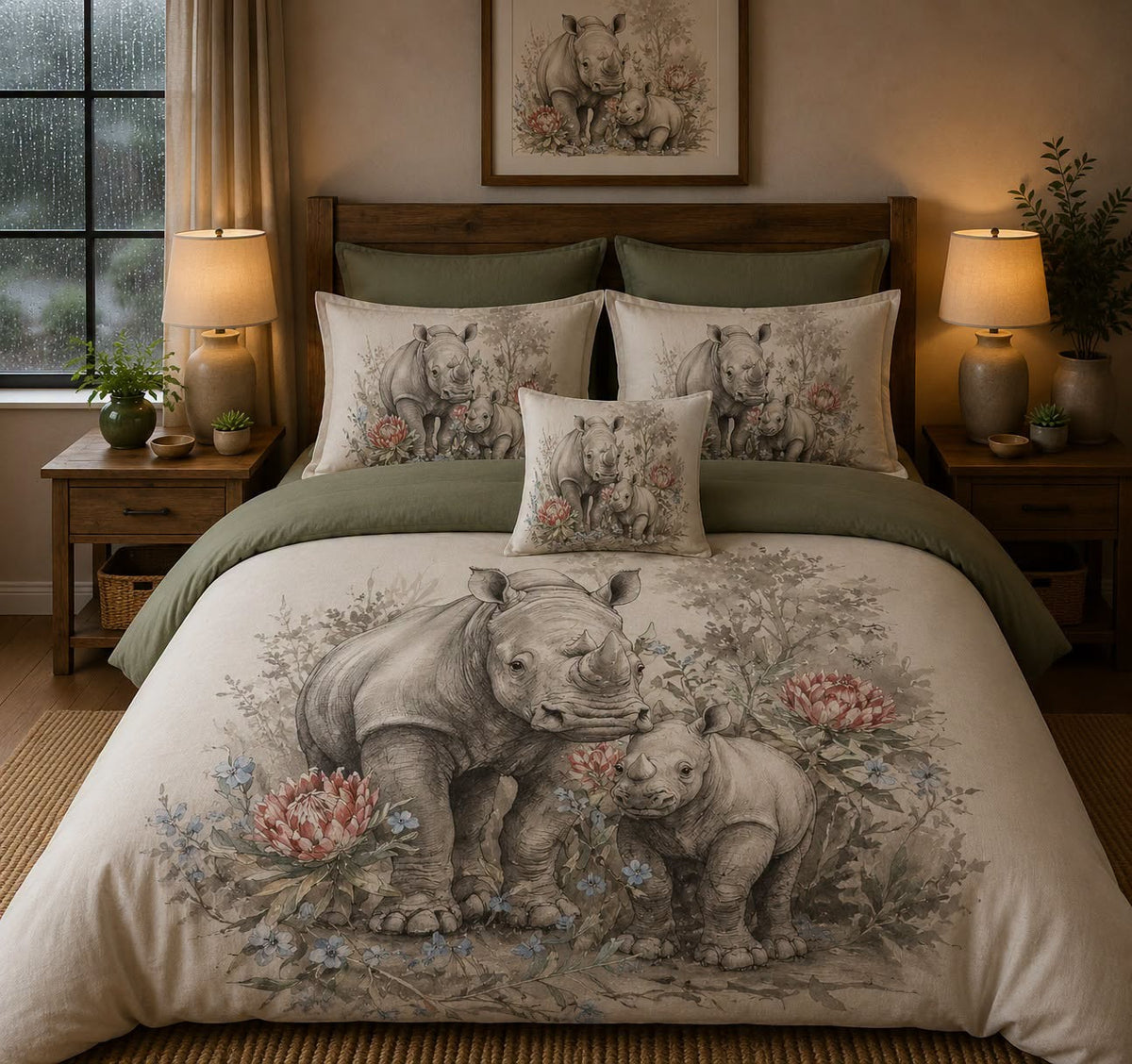 Rhino Wildlife Bedding Set