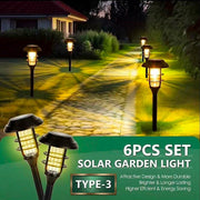 Solar Garden Lights - 6 Piece Set