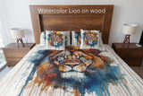 Watercolour Lion Wildlife Bedding Set