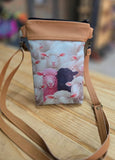 Fabric & Leather Cellphone Bag
