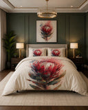 Protea White Bedding Set