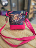 Fabric & Leather Cellphone Bag
