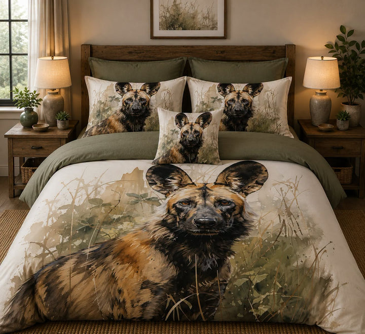 Wild Dog Wildlife Bedding Set