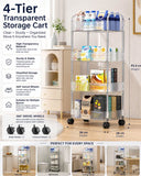 4-Tier Acrylic Storage Trolley