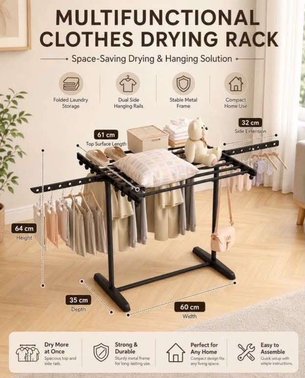 Multifunctional Clothes Drying Rack