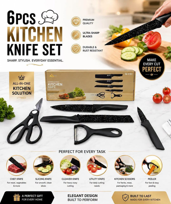 6-Piece Kitchen Knife Set