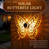 Solar Butterfly Light - Warm Yellow Glow
