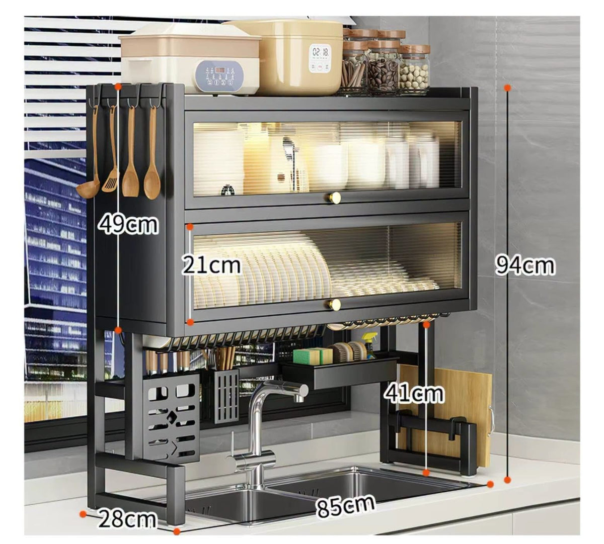Double Layer Kitchen Rack