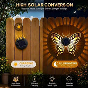 Solar Butterfly Light - Warm Yellow Glow