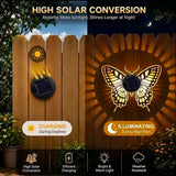 Solar Butterfly Light - Warm Yellow Glow