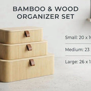 Set of 3 Bamboo Storage Boxes – Type 3