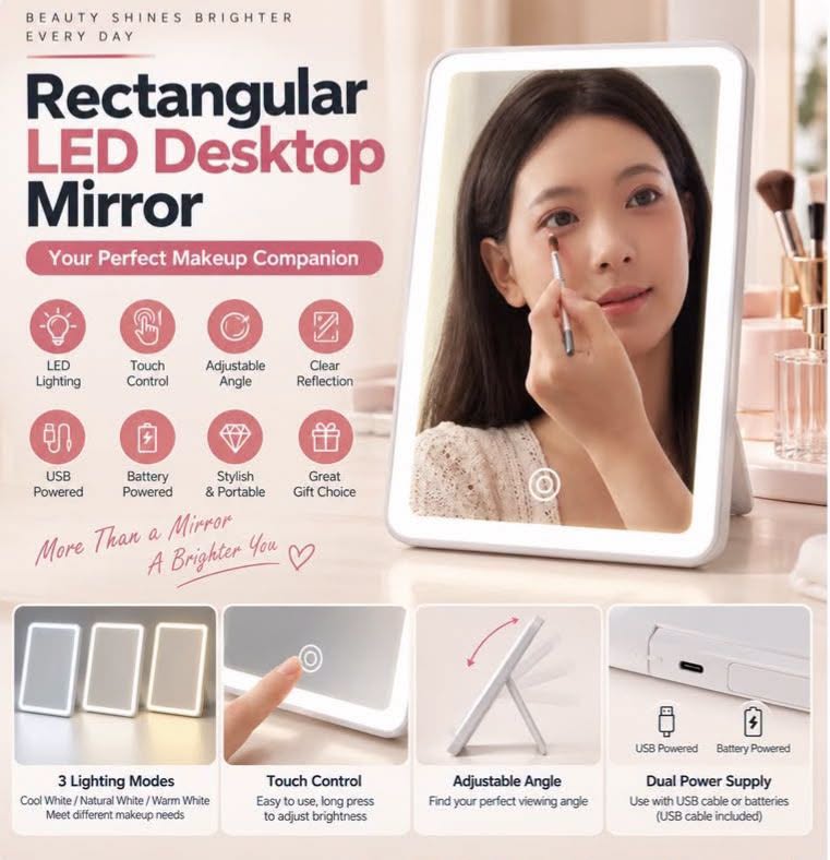 LED Desk Makeup Mirror