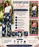 Effortless Style 3-Piece Wide Leg Pants Set