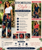 Effortless Style 3-Piece Wide Leg Pants Set