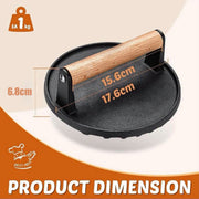 Cast-Iron Round Grill Press
