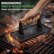 Cast-Iron Rectangular Grill Press