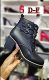 Ladies’ DF Zip-Up Lace And Double Buckle Boots
