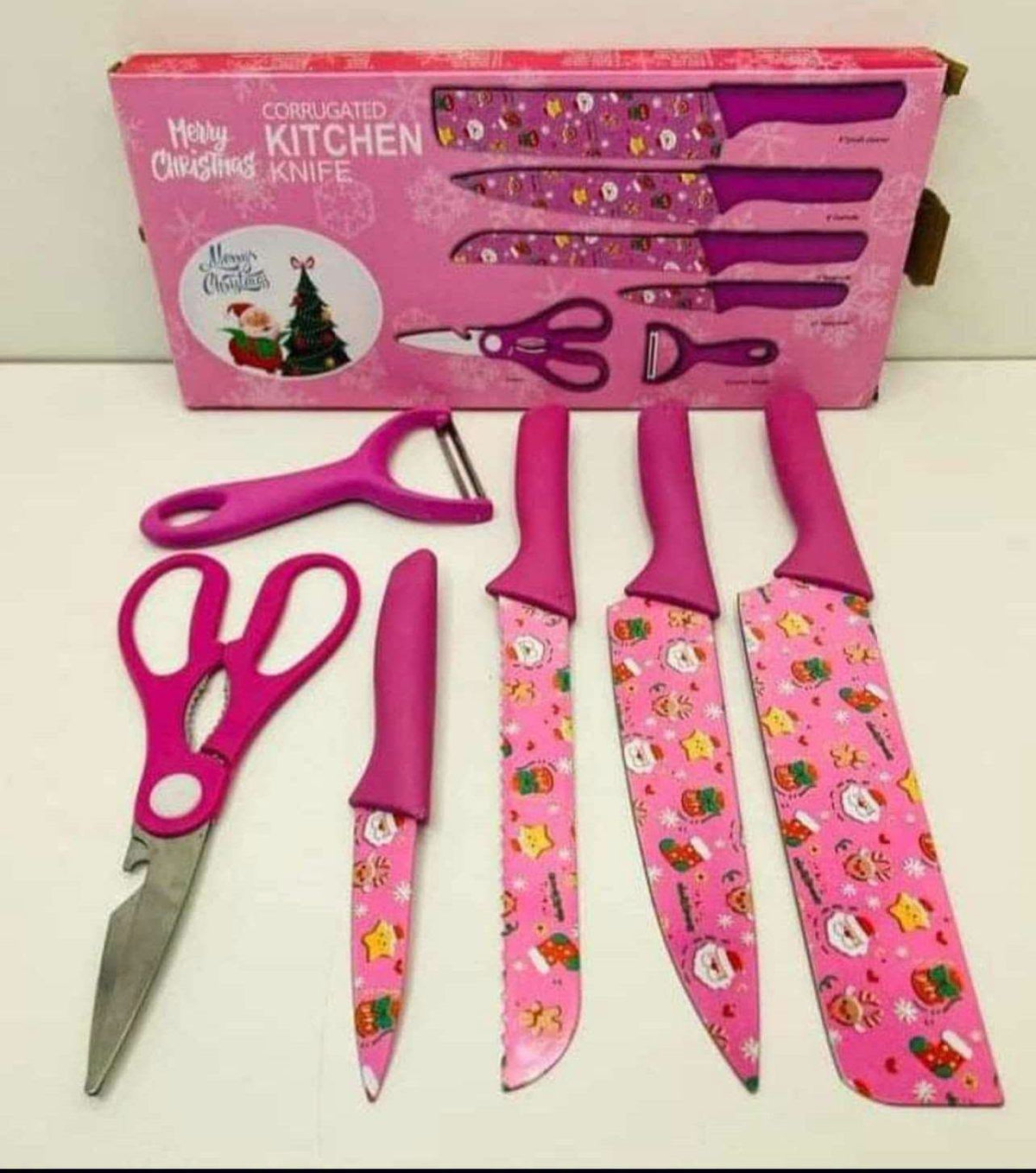 6PC Christmas Knife Set