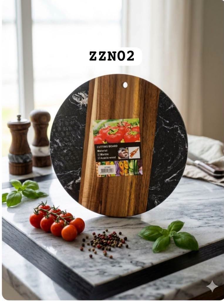 Marble & Acacia Wood Cutting Board