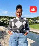 Ladies’ SH Diamond Pattern Sweater