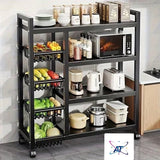 AT Kitchen Storage Shelf With Wheels