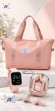 AT Travel Bag, Watch And Wireless Earphones Combo