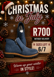 Blue Side-Zip Winter Boots