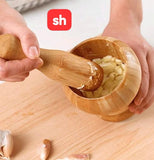SH Wooden Garlic Press